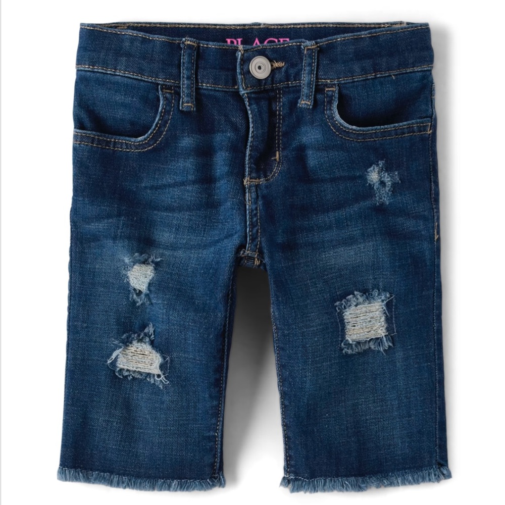The Children’s Place Girls Denim Skimmer Shorts Sage Wash Size 10
